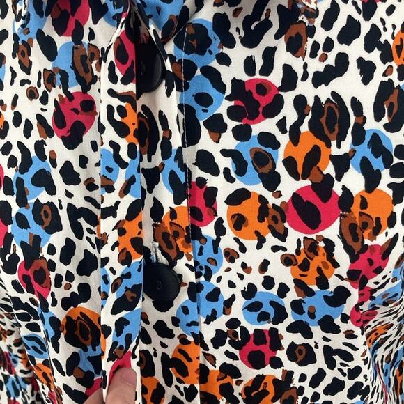 Sara Campbell Womens Polka Dot Animal Print Blazer Jacket Size M USA - Picture 6 of 16